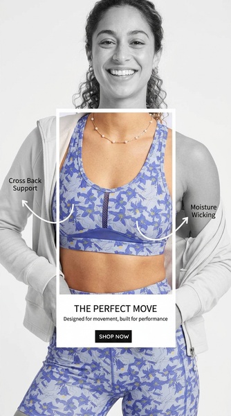 sports bra, athletic bra, workout bra, fitness bra, exercise bra, active bra, training bra, product launch, lifestyle, energetic, trustworthy, blue, neutral